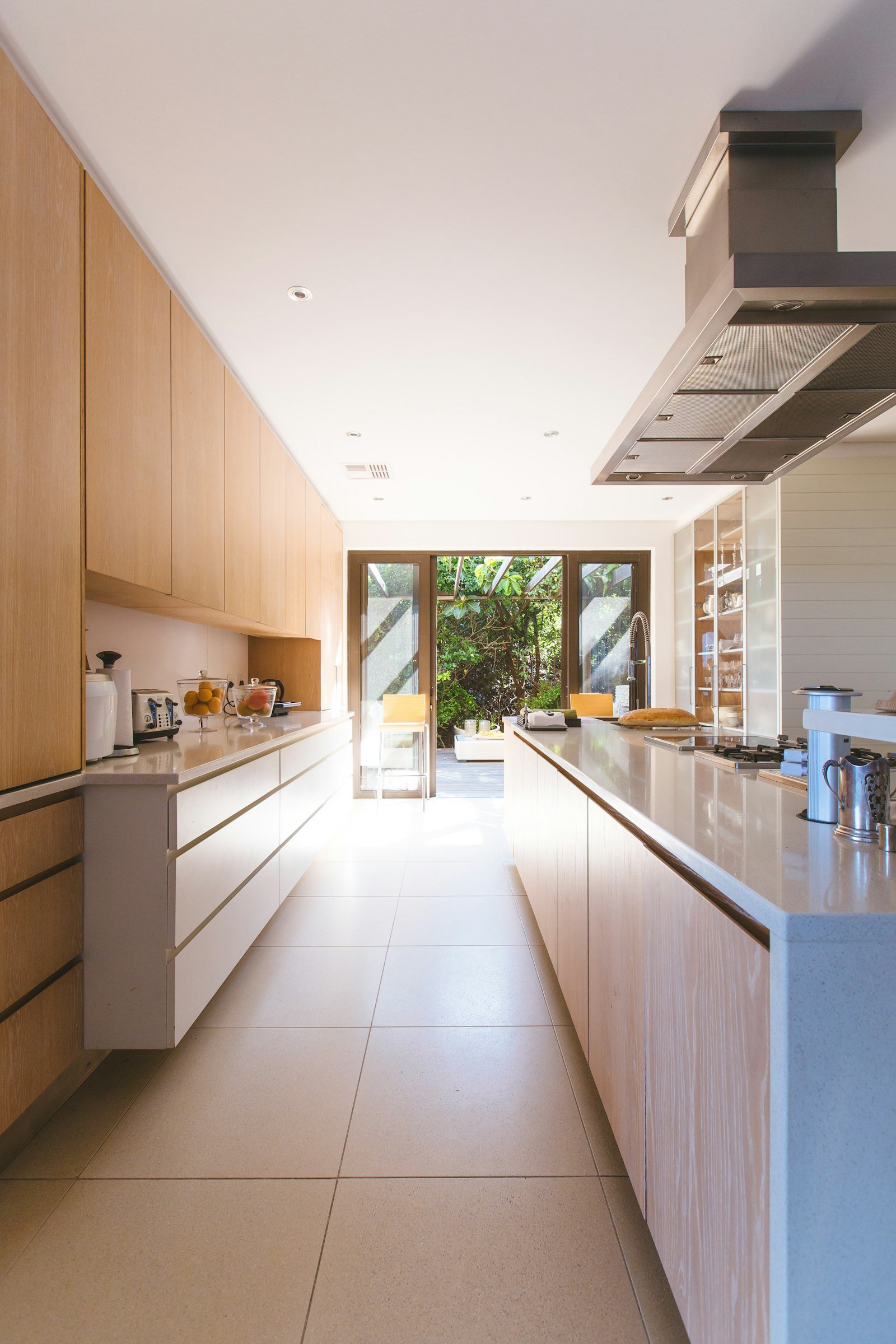 A bright, modern kitchen with natural light